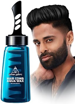 urbangabru Aqua Hair Wax | Alpha Edition 2-in-1 Men Hair Styling Wax | Strong Hold Wet Look & Shiny Finish All Day Frizz Control and Paraben Free 260 ml/8.7 oz.