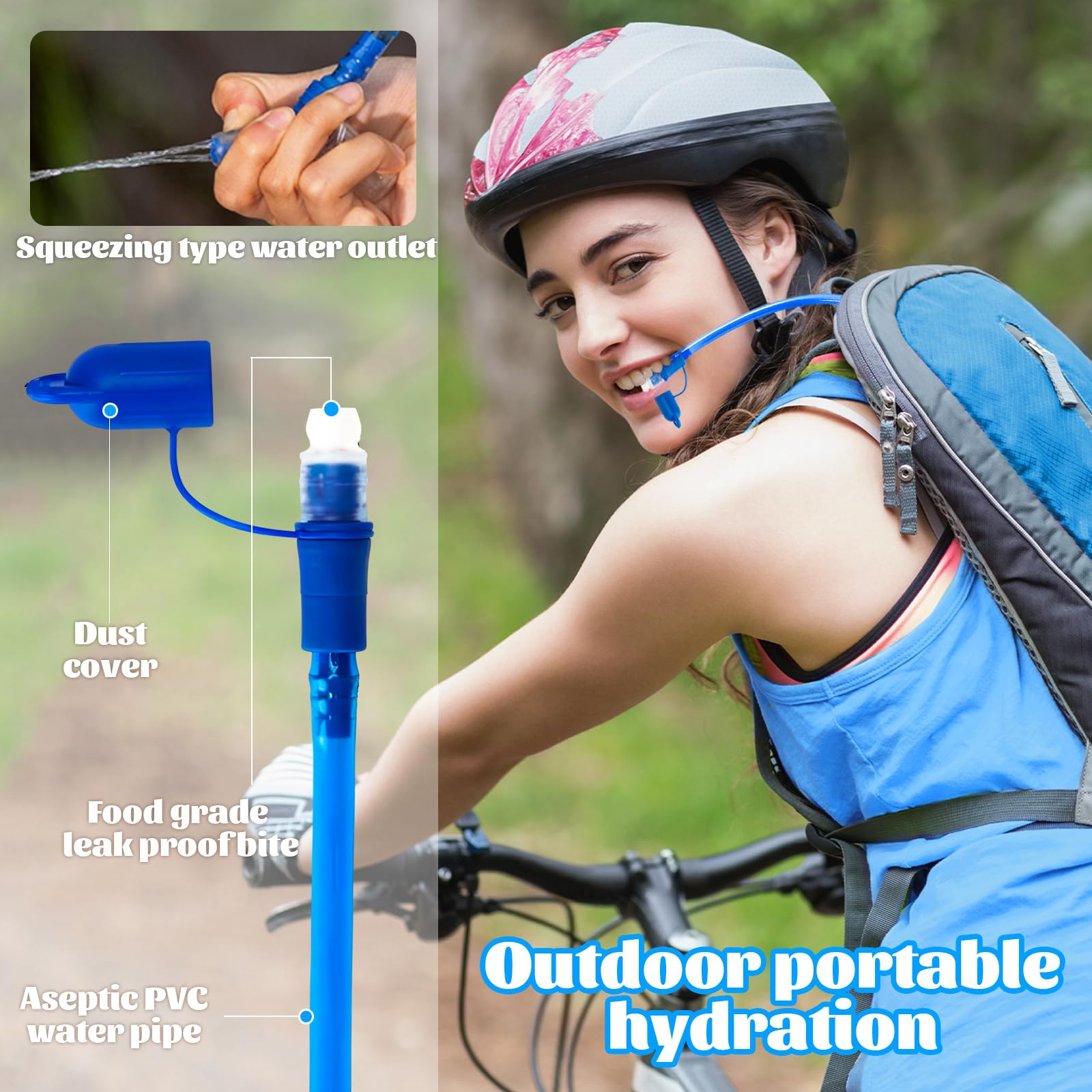 Sac Hydratation, Water Bladder, Poche a Eau 3L, Sac Eau Running, Sac à Eau Camping, Vessie à Eau, Vessie d'eau Portable, Sac à Eau pour Vélo