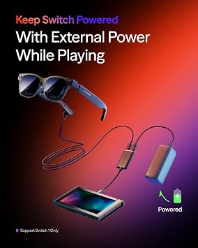 VITURE USB-C to Glasses and Charging Adapter, Charge and Play, Switch, Steam Deck