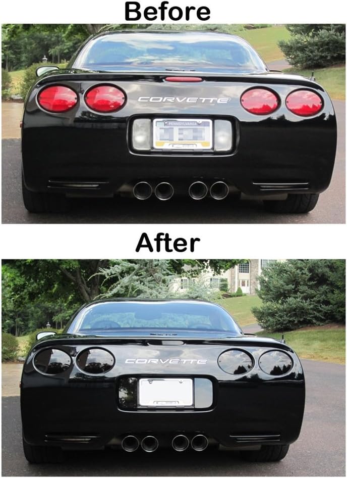 Corvette Rear Reverse, 3rd Brake, Taillight Acrylic Blackout Kit 7 Pc. : 1997-2004 C5 & Z06