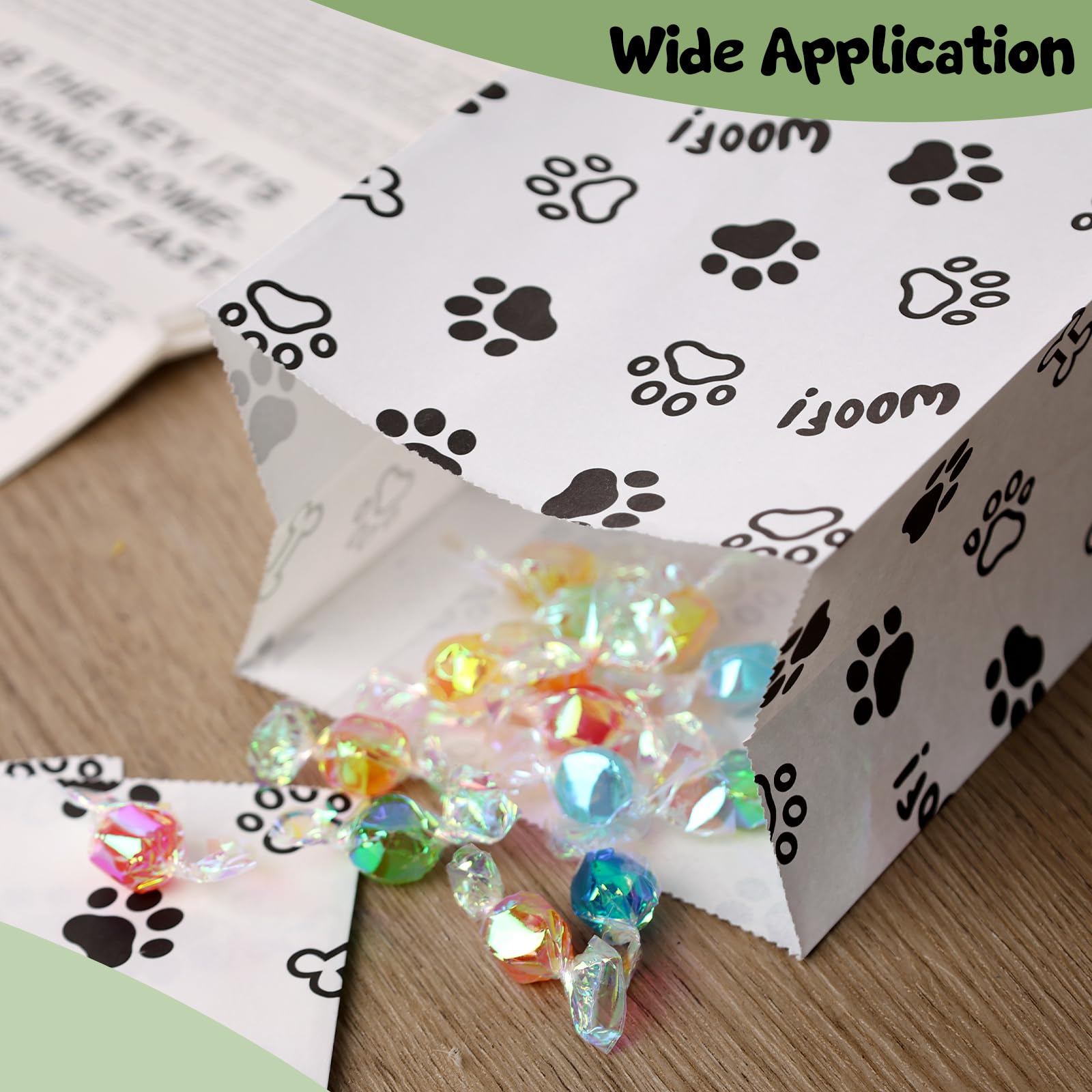 VGOODALL 36 Pack Paw Print Goodie Bags – 4.7x3.1x8.7 Inch Animal Party Favor Bags For Kids Birthday - View #7
