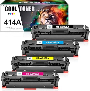 Amazon.com: Cool Toner Compatible Toner Cartridge Replacement for HP 414A  414X 414 W2020A Work with Color Pro MFP M479fdw M454dw M454dn M479fdn M479  Laser Printer Ink (Black Cyan Magenta Yellow, 4-Pack) :