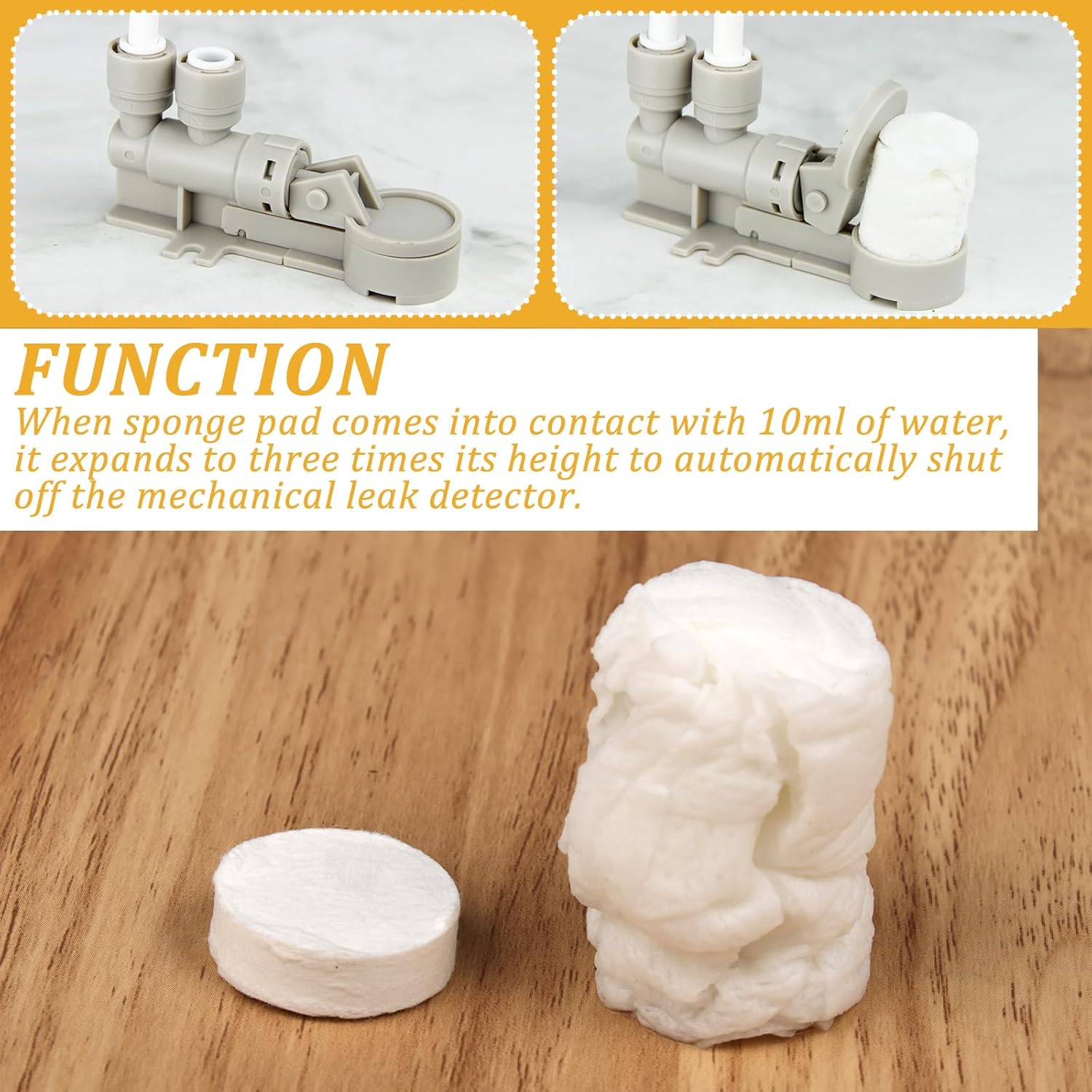 30 Pcs Replacement Pads for Automatic & Mechanical Leak Detectors in Under Sink Reverse Osmosis Water Filtration Systems,Replacement Pads