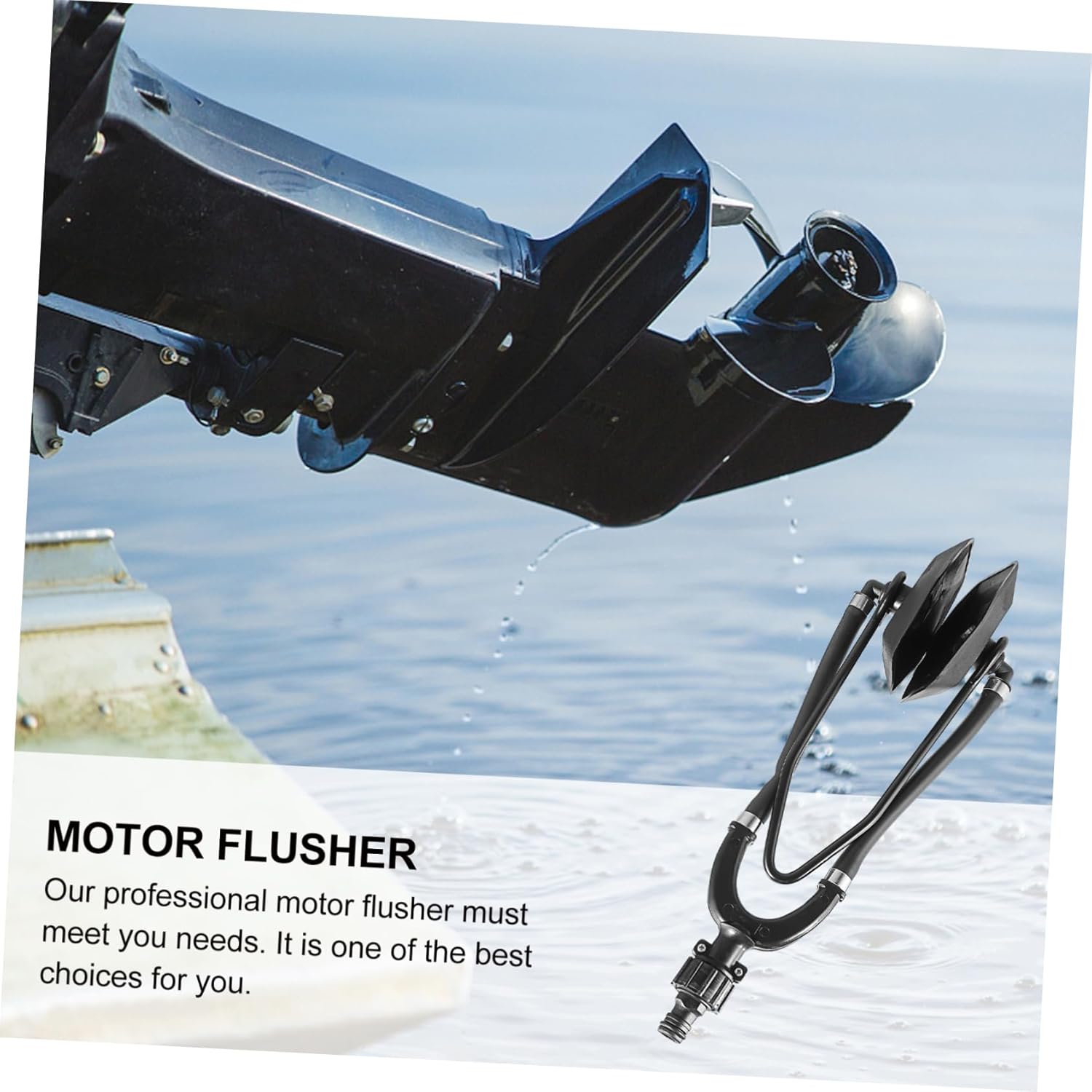 Boat Motor Flusher Cleaner Tool Motor Cleaning Accessory for Connects to Standard Garden Hose Extends Engine Life Design