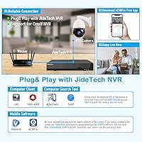 Vista 7 de JideTech 200X Hybrid Zoom 4K 8MP Outdoor PTZ IP PoE Security Camera, Auto Tracking Dome Surveillance Camera, Human/Vehicle Detection, 492ft IR Night