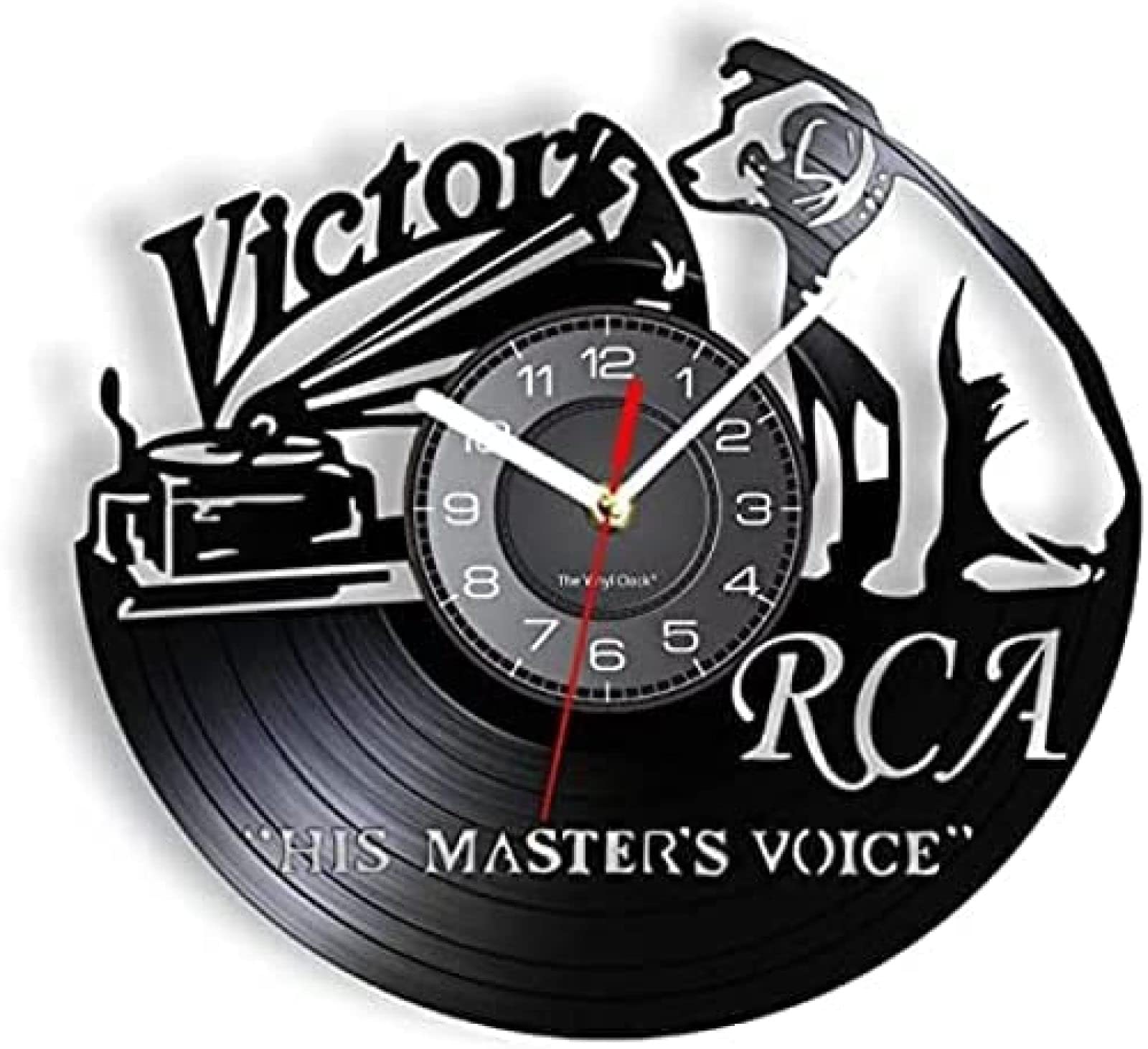 Cadeau musique rock avec l'horloge disque vinyle vintage