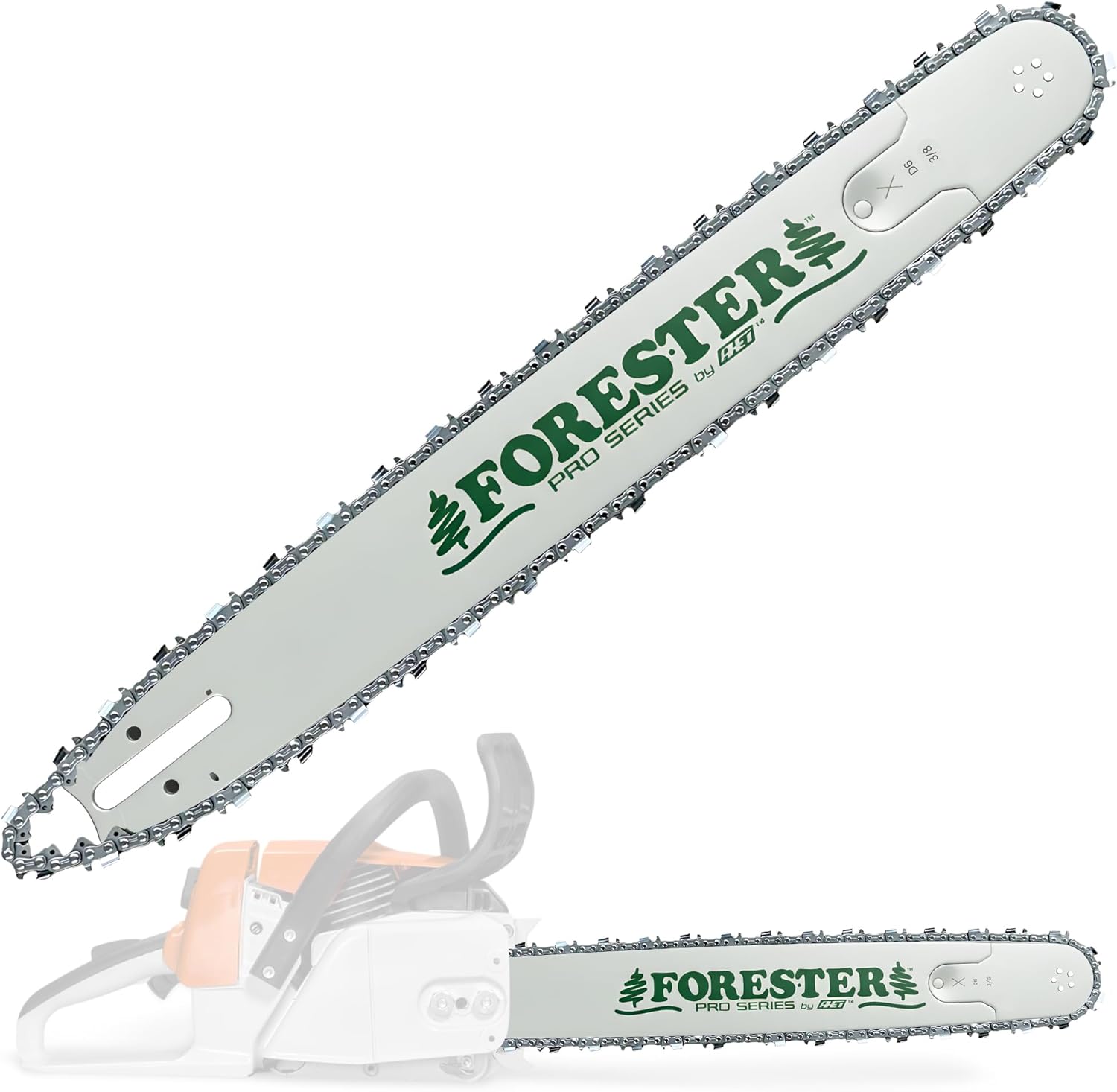 Forester 24" Bar for Large Husqvarna Chainsaws 3/8 Pitch .050 Gauge Mount 84DL Including 3/8 x 84 DL