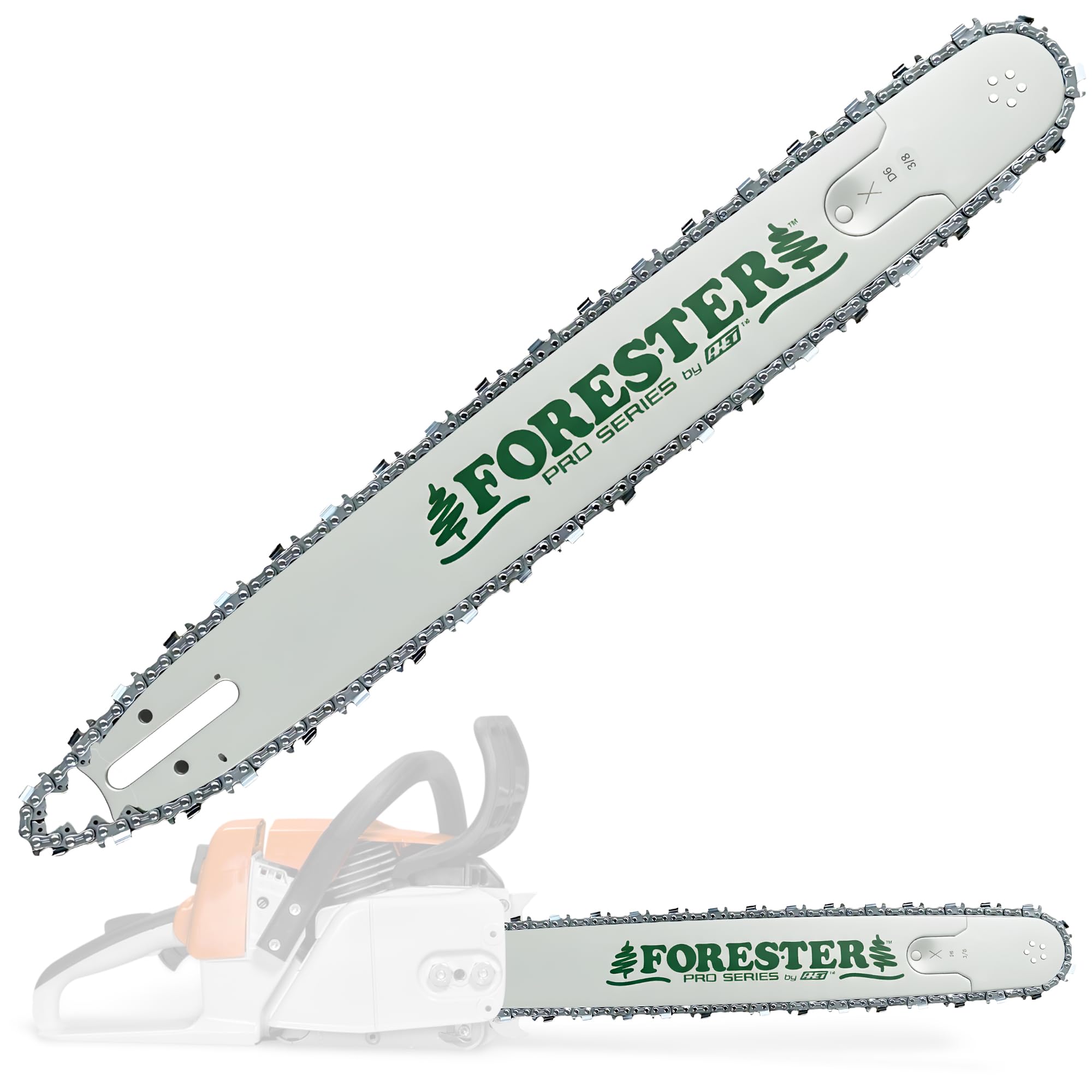 Forester 24" Bar for Large Husqvarna Chainsaws 3/8 Pitch .050 Gauge Mount 84DL Including 3/8 x 84 DL