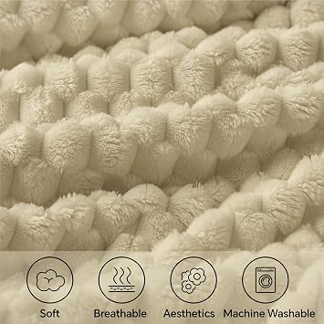 BEDELITE Almond Throw Blanket for Couch, Soft Cozy Gifts for Women, 50 * 60