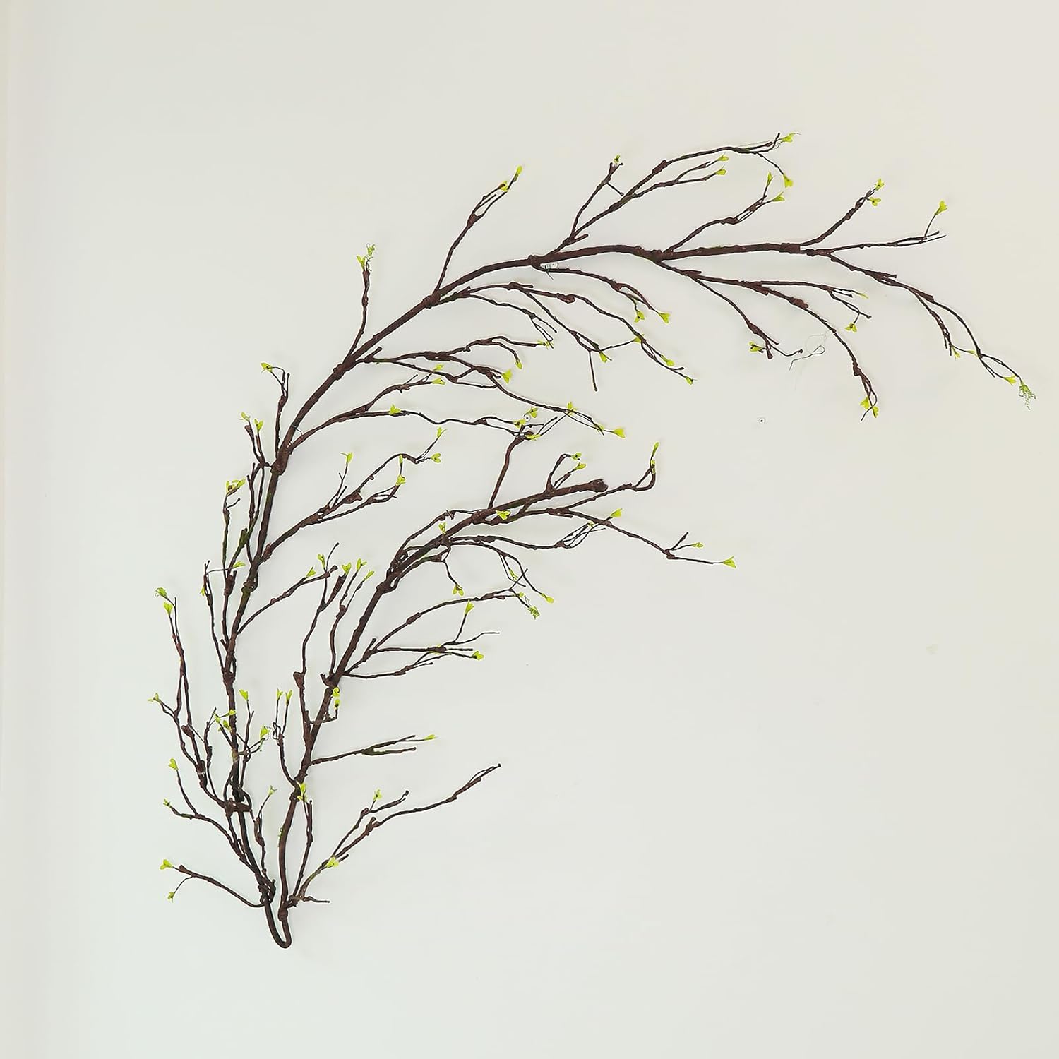 300cm/118inch Long Realistic Artificial Fake Tree Branches Bendable Wood Greenery Twigs Willow Stems Grape Vine Garland Plants For Wall Porch Hanging Garden Outdoor Wedding Room Christmas Decoration Large