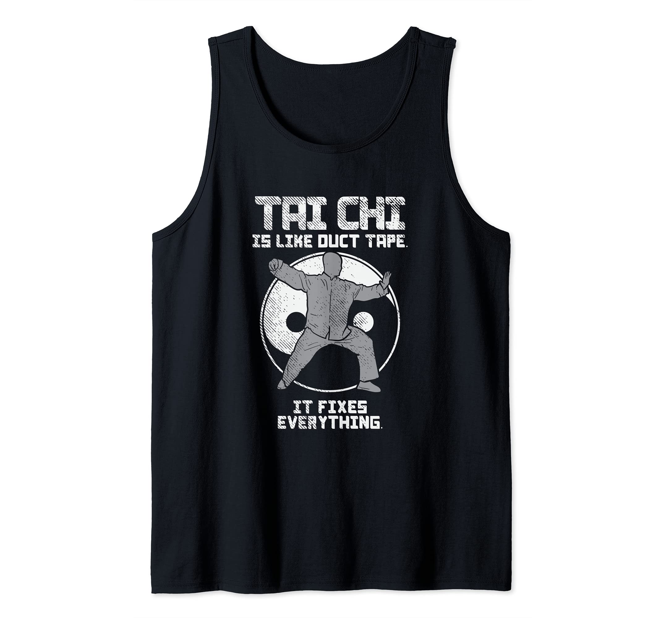 Tai Chi Is Like Duct Tape It Fixes Everything Tank Top, Black