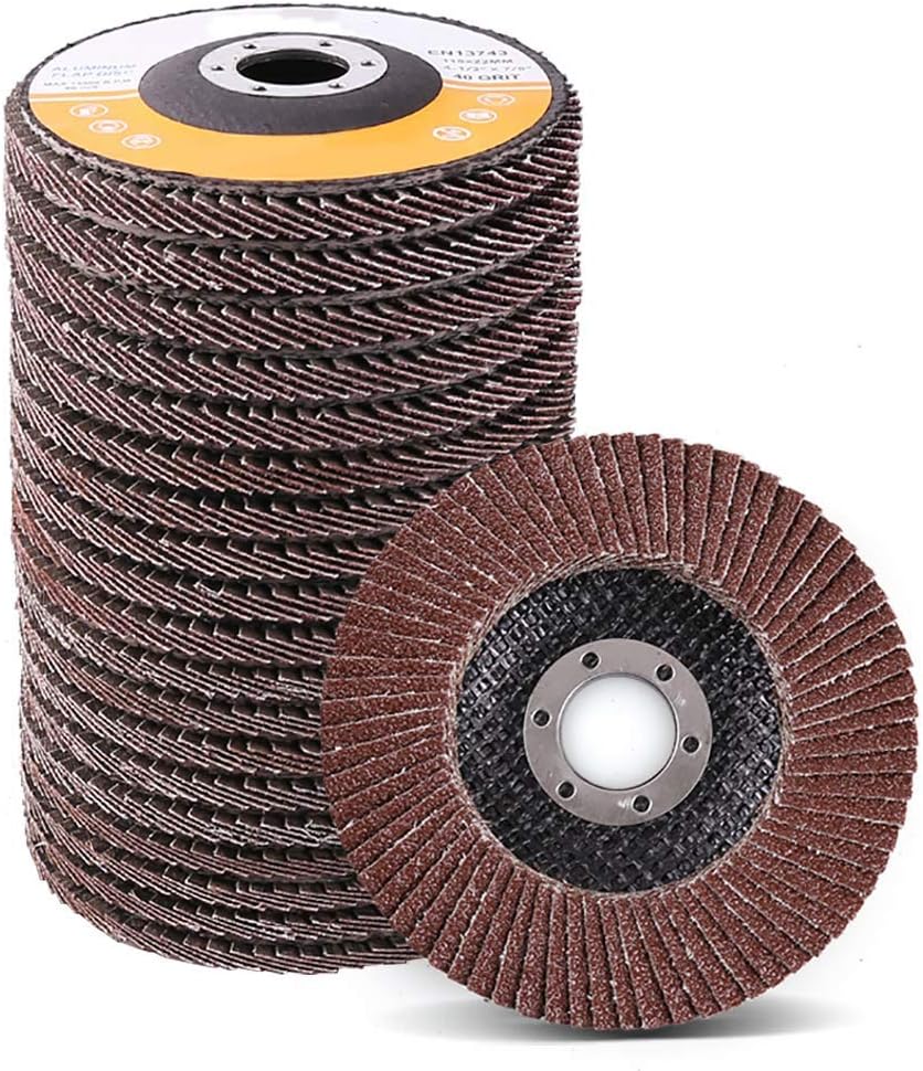 Utoolmart Flap Disc, Angle Grinder Sanding Disc, 4-inch Aluminum Oxide Flap Discs 52 Page Grinding Wheels Sand Papers, for Angle Grinders, 10 Pcs