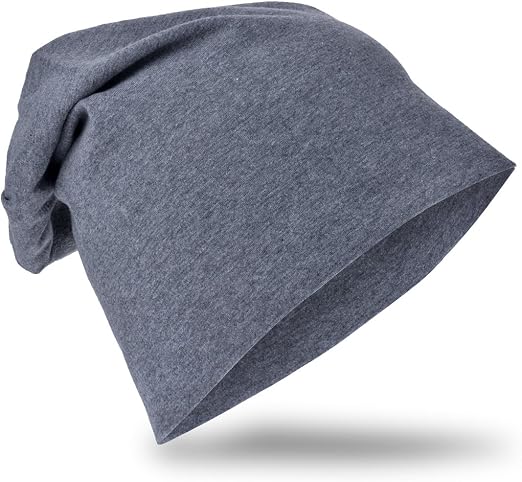 Czapka dziecięca typu Slouch Beanie Miobo, bawełniana, kolor antracytowy-L
