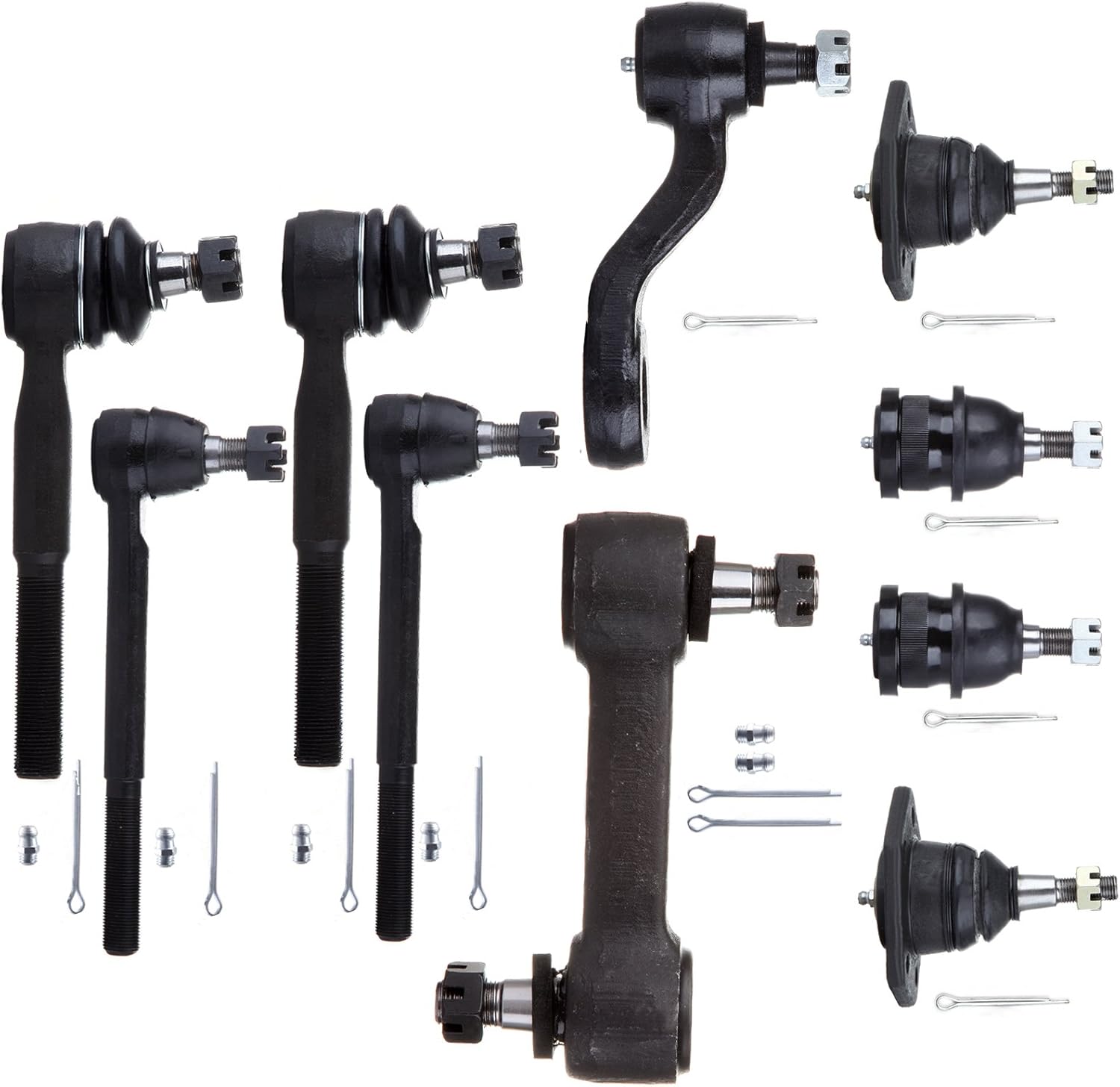 OCPTY - New 10-Piece fit for Chevrolet Blazer RWD C10 for GMC C15 for GMC C1500 Jimmy RWD - 2 Front Lower 2 Upper Ball Joints 2 Inner 2 Outer Tie Rods 1 Pitman 1 Idler Arm
