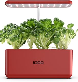 iDOO Hydroponics Growing System, Indoor Herb Garden Starter Kit with LED Grow Light, Smart Garden Planter for Home Kitchen, Automatic Timer Germination Kit