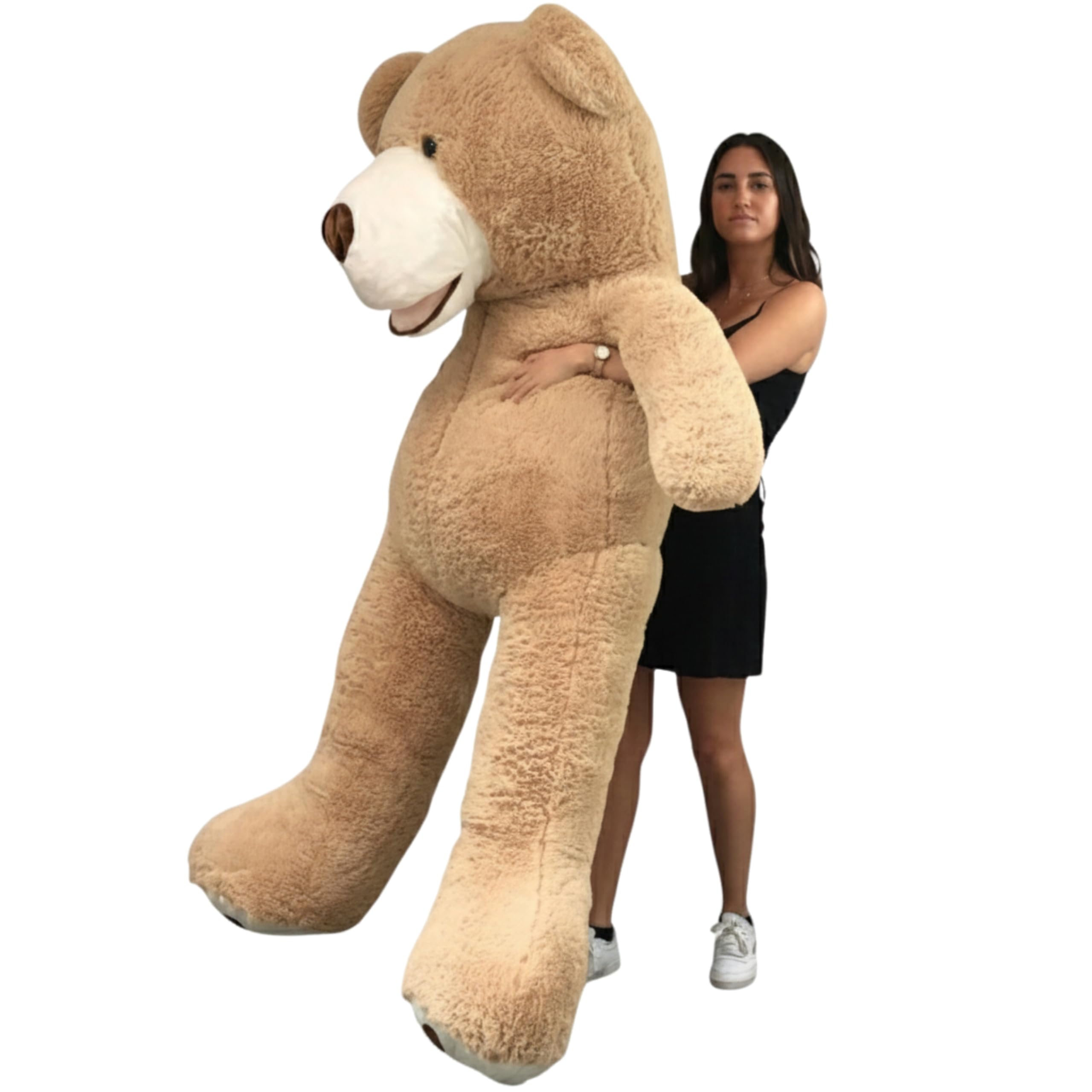 bananair - Giant Teddy Bear 200 cm Made in France, Ultra Soft and Fluffy, Cuddles Assured - Extra Large Teddy Bear for Birthdays, Bedroom Decor, Celebrations (Beige)