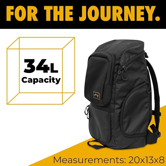 Gold BJJ Jiu Jitsu Backpack - Heavy Duty Gym Bag with Waterproof Gi Pocket