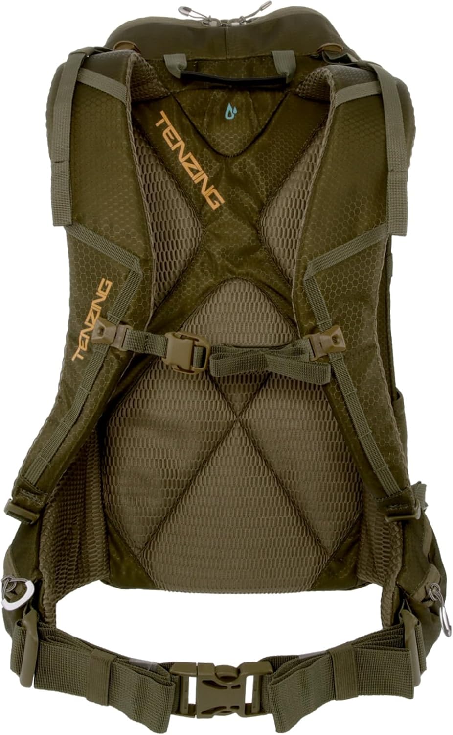 TENZING 2100 Whitetail Day Pack, Olive Green Hydration Bladder Compatible Durable Camo Backpack with 4 Compartments & 15 Organizational Pockets for Hunting Gear and Equipment
