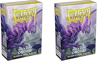 Dragon Shield Bundle: 2 Packs of 60 Count Japanese Size Dual Matte Card Sleeves - Matte Orchid