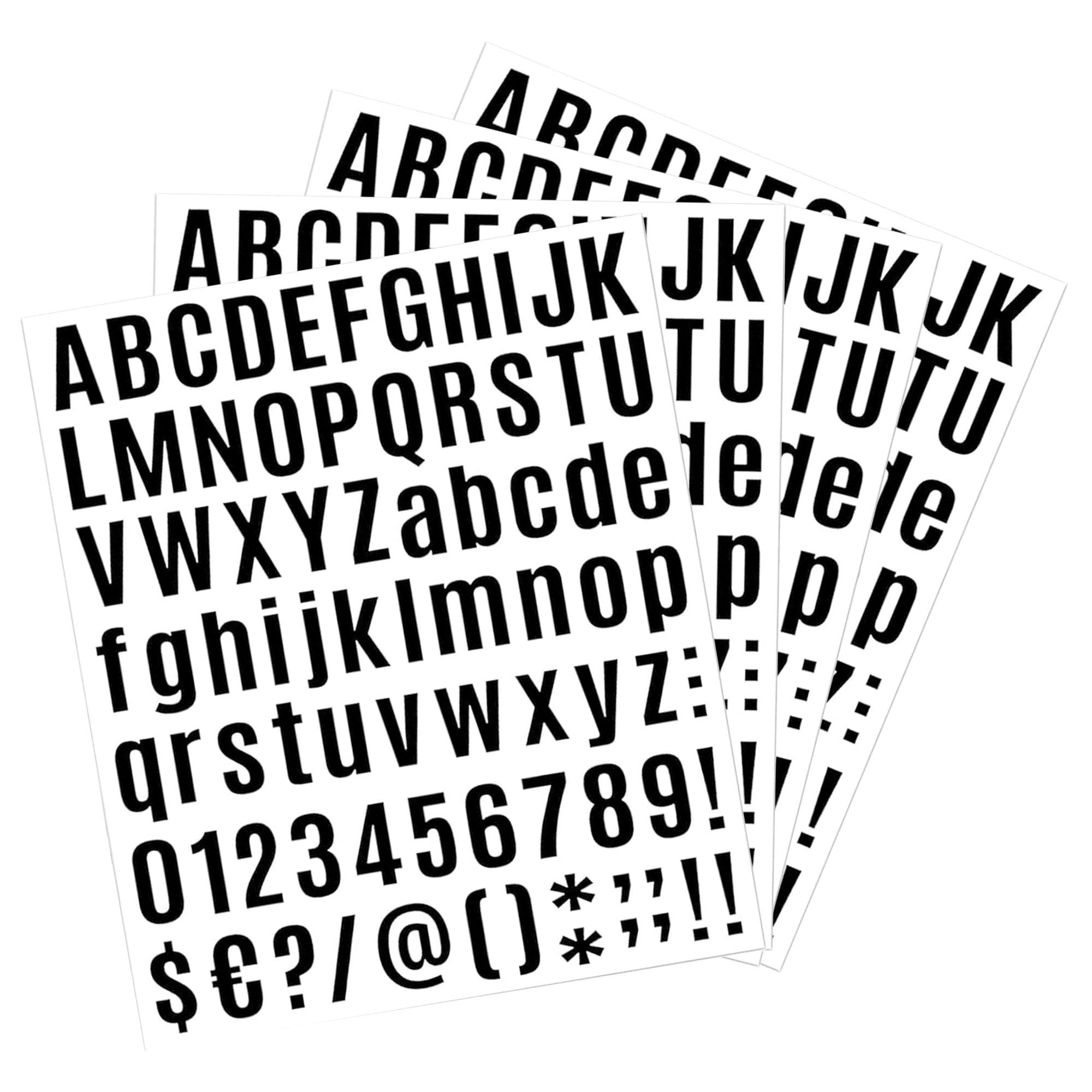 Fuzvol Black 10 Sheets Self Adhesive Stickers Waterproof Vinyl Numbers And Letters Stickers Decorative Paper Stickers Decals For Mailbox,Scrapbook, Kitchen, Door, Business, Addres,