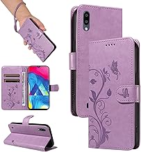 Cover for Samsung Galaxy A10, Magnetic Book Cover with Card Slots, PU Leather Wallet Case for Galaxy A10, Purple