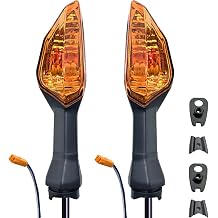 Motorcycle Turn Signals Indicator Light Compatible with KAWASAKI NINJA 300 400 650 Z900 Z250SL ZRX1200 ER-6N ZX-6R Z 1000SX Front/Rear Blinker Lamp Amber Shell