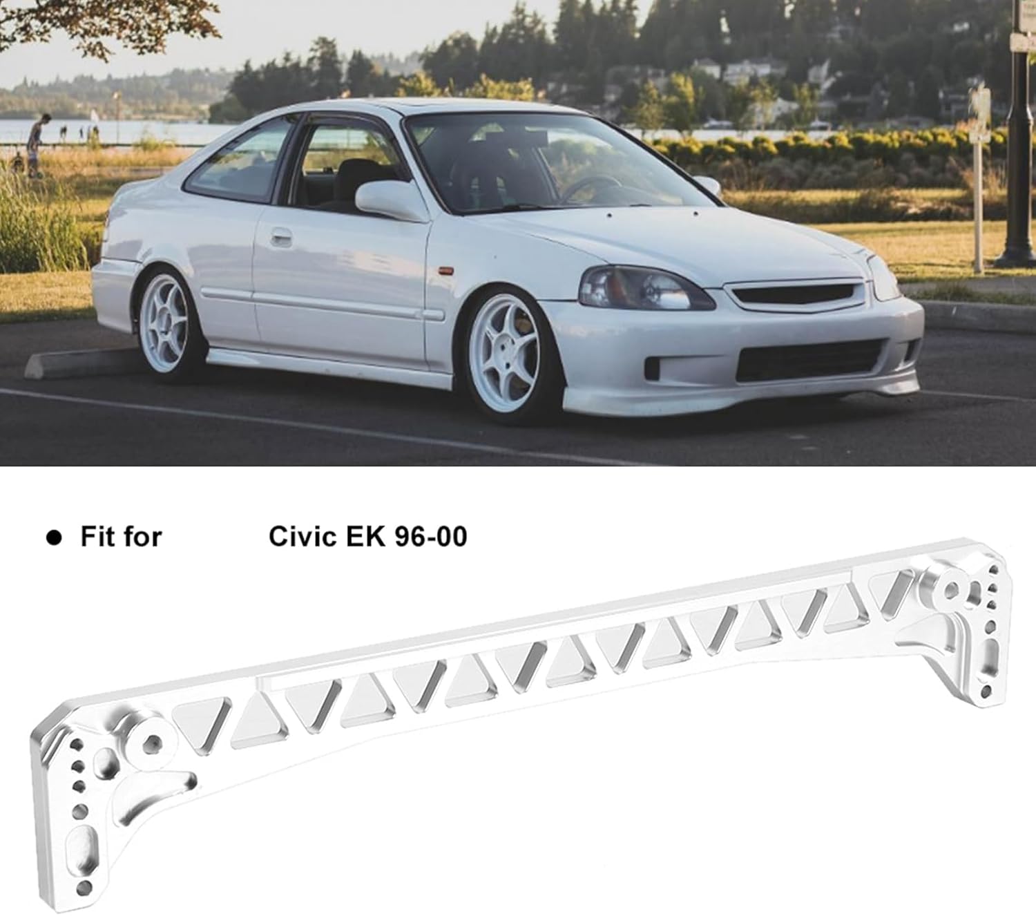 ALUMINUM F7 BALANCE STRUT BRACE BAR CHASSIS ACCESSORY EK 96-00 (Silver)