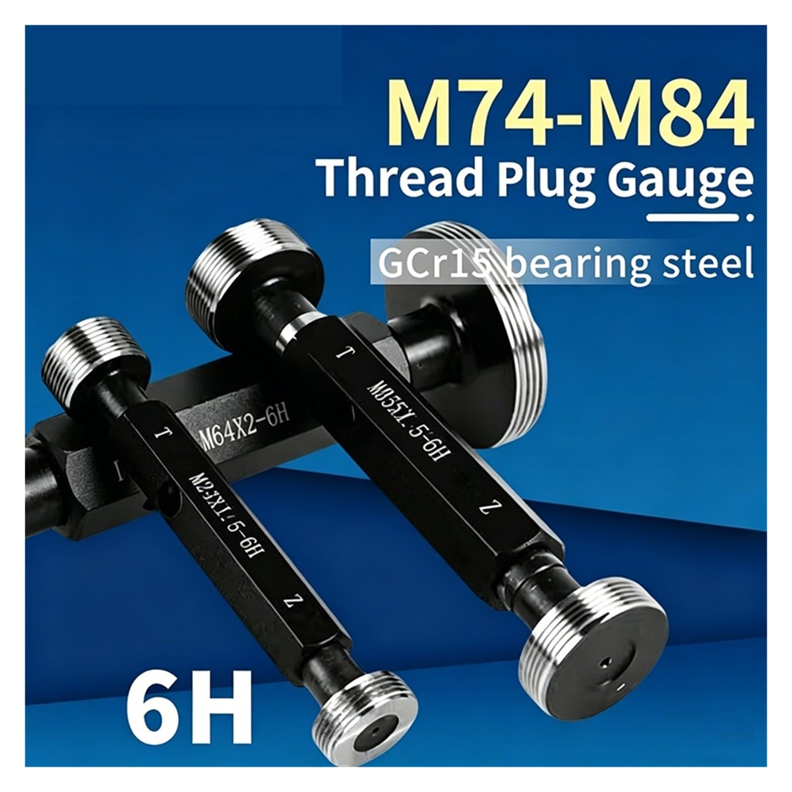 Calibro a tampone filettato 1 pz 6H M74-M84 calibro in acciaio calibro metrico a filettatura fine strumento di misura(M76X3)