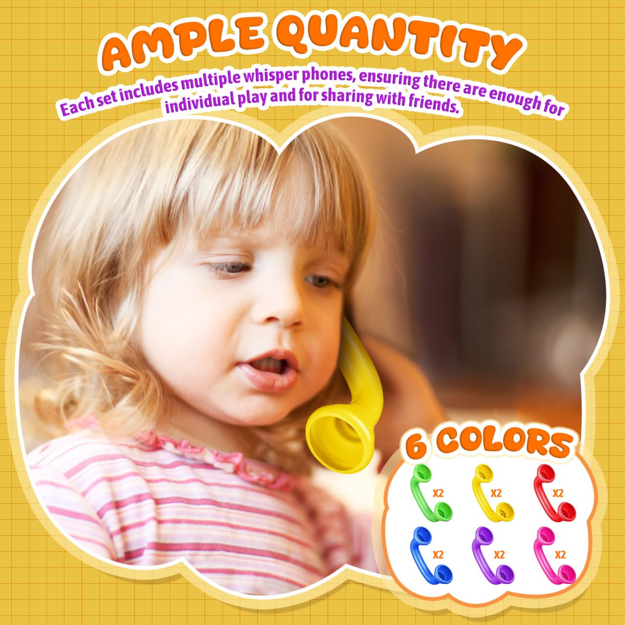 Gatuida Téléphones Jouets Chuchotés Lot de 12 Pièces en Plastique pour Enfants Jeu D'Imitation Educatif Outils D'Orthophonie pour Tout-Petits Interaction Sociale