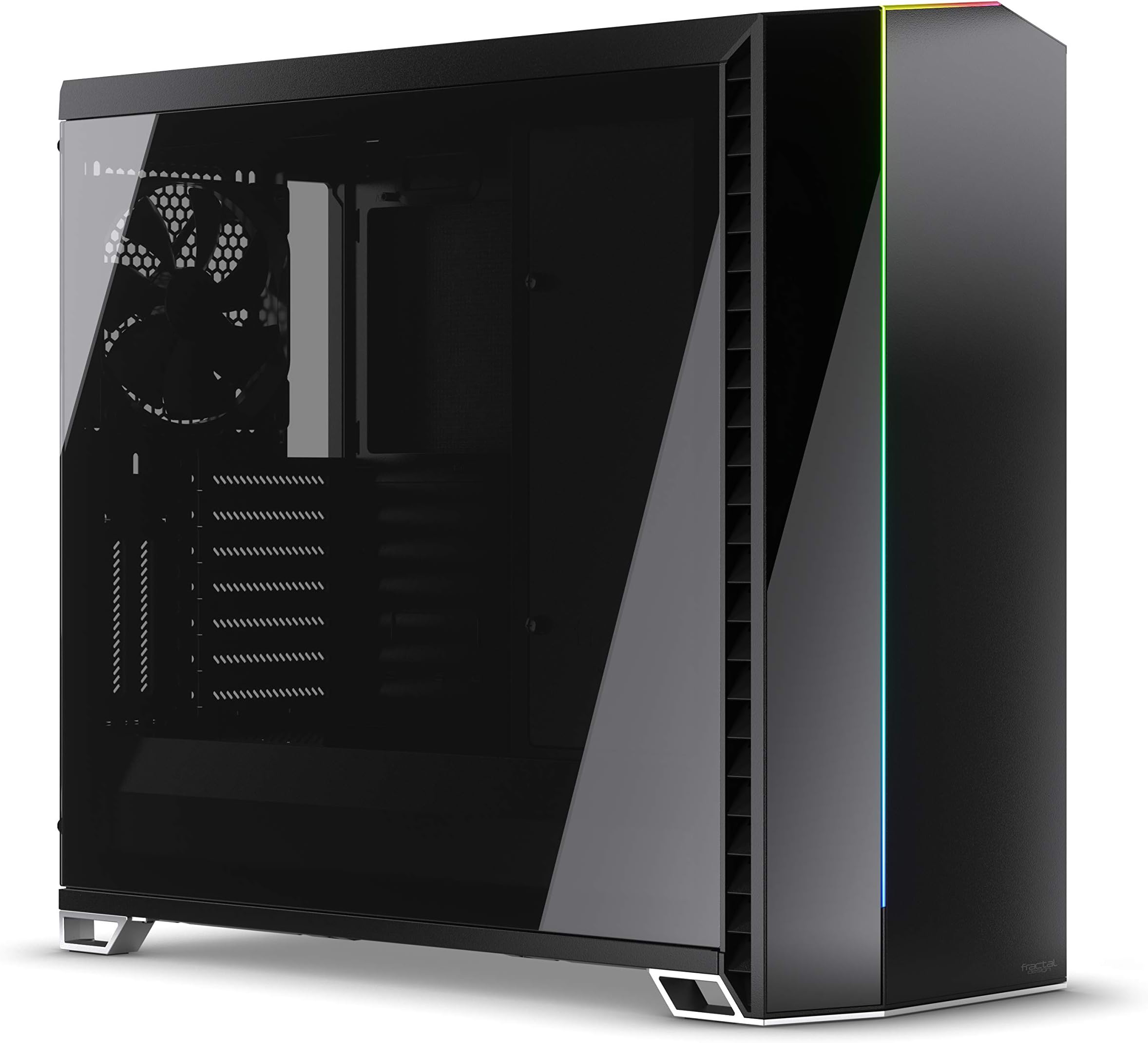Fractal Design Vector RS Blackout Dark - RGB - Mid Tower Computer Case - ATX - Optimized For High Airflow And Silent Computing - PSU Shroud - Modular interior - Water-cooling ready - Tempered glass