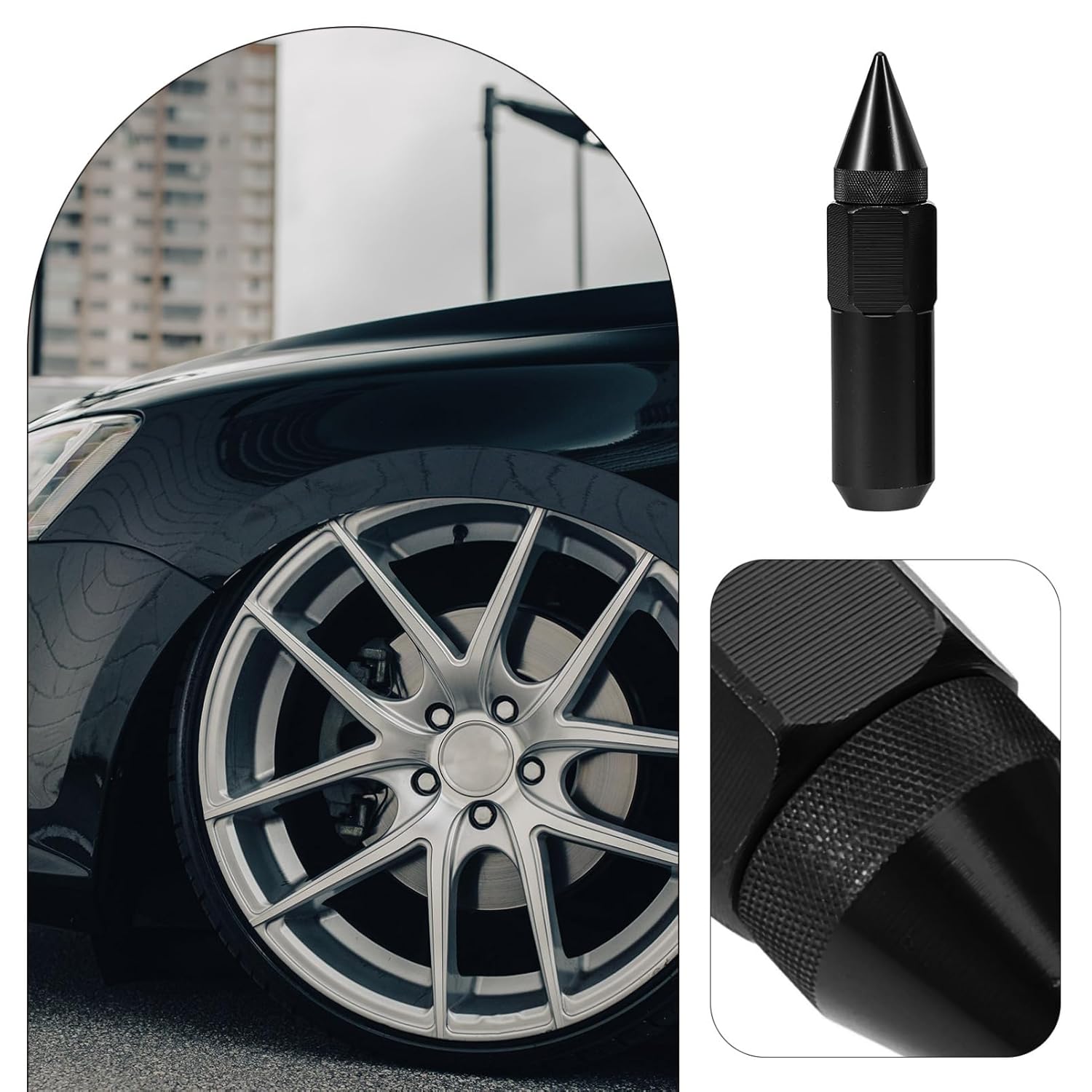 20pcs Car Wheel Nut Caps Stylish Lug Nut for All Tire Types Easy Installation Sleek Design Material for Wheel Modification and Enhanced Vehicle Appearance