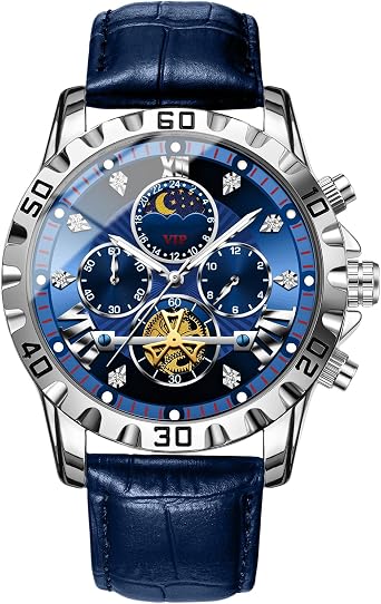 Moon Phase Watch Waterproof Sports Watch | Stylish Glowing Moon Phase Wrist Clock for Sports Hiking Outdoor Work Mountaineering Activities