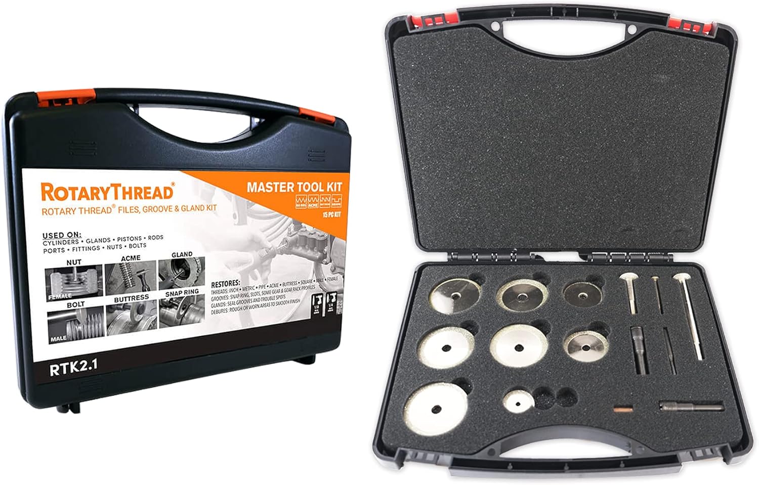 Gеt Sресіаl Prісе Rotary Thread Repair Kit RTK2.1, Chase, Restore, Repair, and Clean: Male, Female, Inch, Metric, And Pipe Threads. (15 Piece Master Kit)
