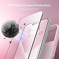 Vista 125 de GONEZ Funda de silicona para iPhone 15 Pro Max, compatible con Magsafe, protector de cámara + protector de pantalla, forro de microfibra suave Negro