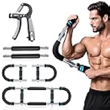 Premium Twister Arm Trainer (55–110 lbs) with Forearm Strengthener (22–132 lbs) Adjustable Chest/Arm Workout Equipment 3- Levels Upper and Lower Body Excercise Machine for Strength Traininig