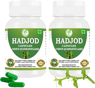 Hadjod (Cissus Quadrangularis) Capsules | 500mg | Pack of 60 x 2 | Ayurvedic Herbal Supplement | Vegan, Gluten-Free, GMP Certified | Plant-Based Wellness Support