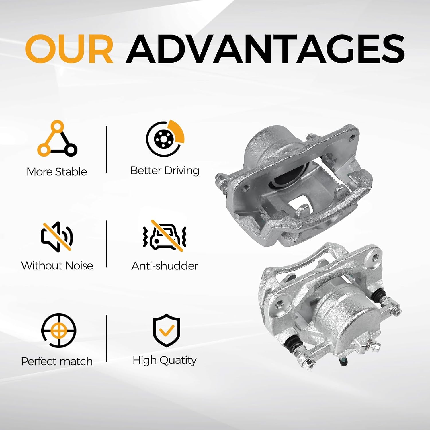 PAROD 19B1974 19B1975 Front Disc Brake Caliper Fit for 1997-2001 Lexus ES300, 1998-2004 Toyota Avalon, 1997-2001 Toyota Camry 3.0L V6, 1999-2003 Toyota Solara, Passenger and Driver Side