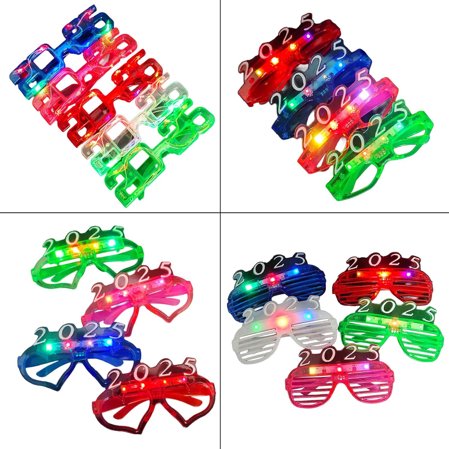 hejhncii LED New Year Party Glass Flashing Eyeglasses Eve Celebration Accessories Eyewears Goodies