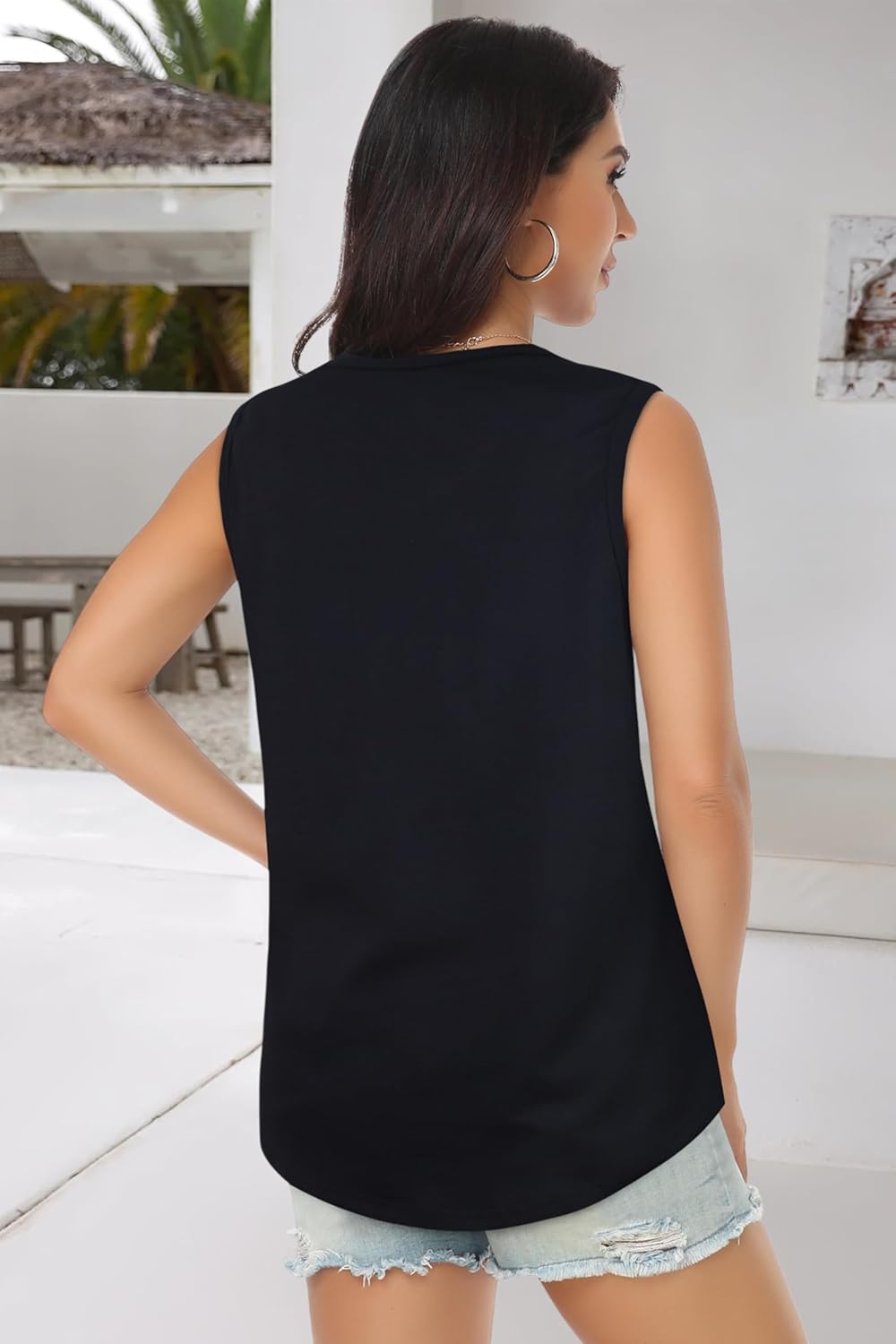 Tank Tops for Women Summer Sleeveless Casual Loose Fit Tunic Tops - Image 8