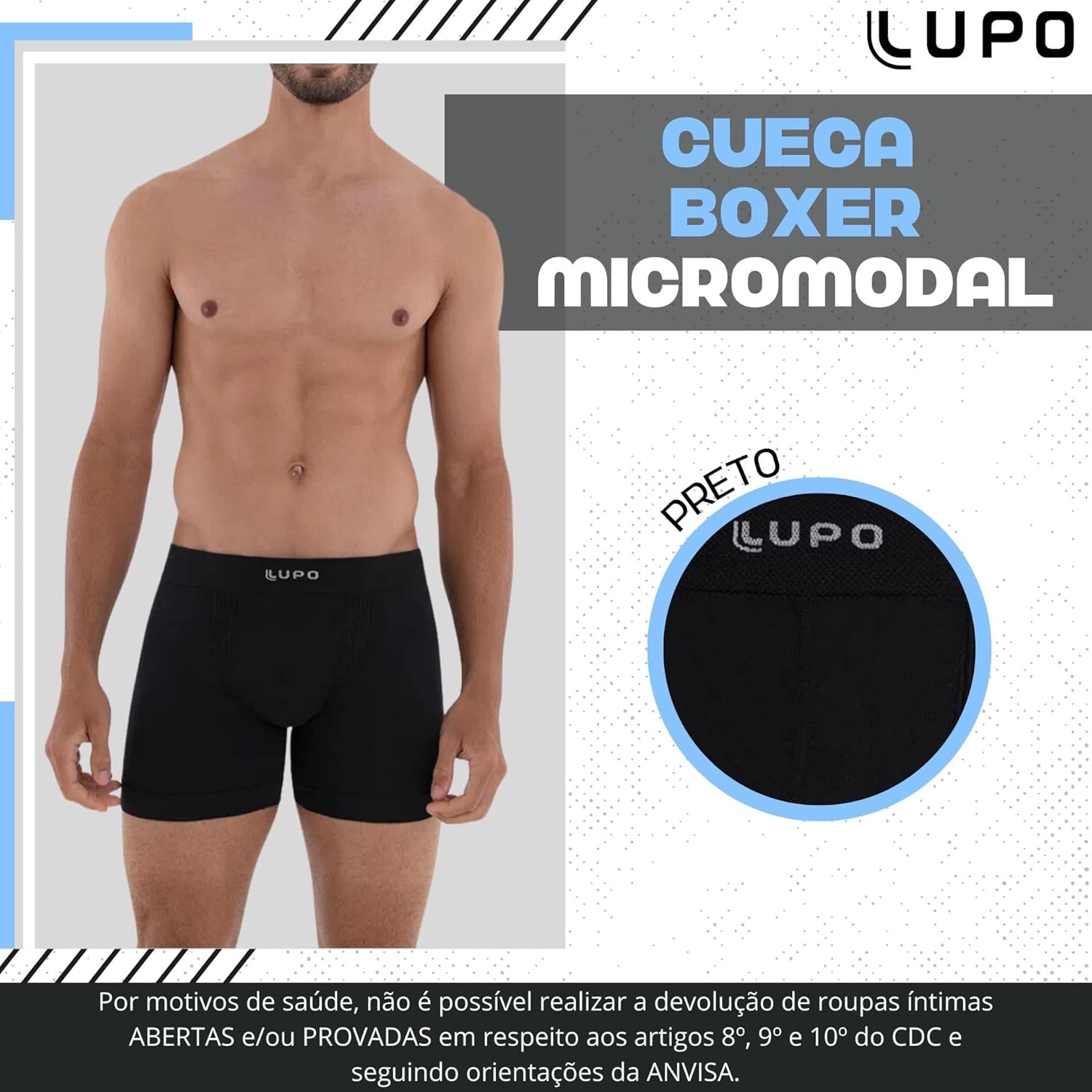 Cueca Boxer Modal Lupo Sem Costura Respirável Original em promoção! Veja a oferta e mais achadinhos de Moda íntima 2 Hoje é o melhor dia para comprar Cueca Boxer Modal Lupo Sem Costura Respirável Original com aquele preço maroto! Promoção! Aproveite a oferta! 2