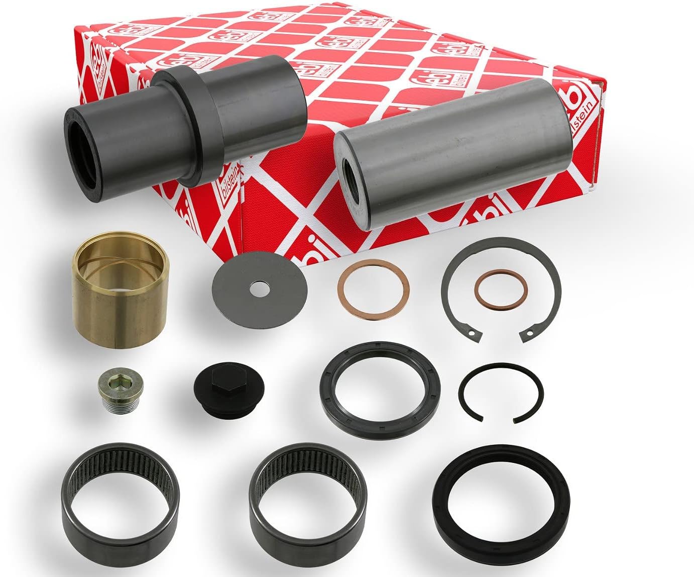 febi bilstein 45268 king pin set without thrust bearing, single set (top front axle, bottom front axle) - Pack of 1