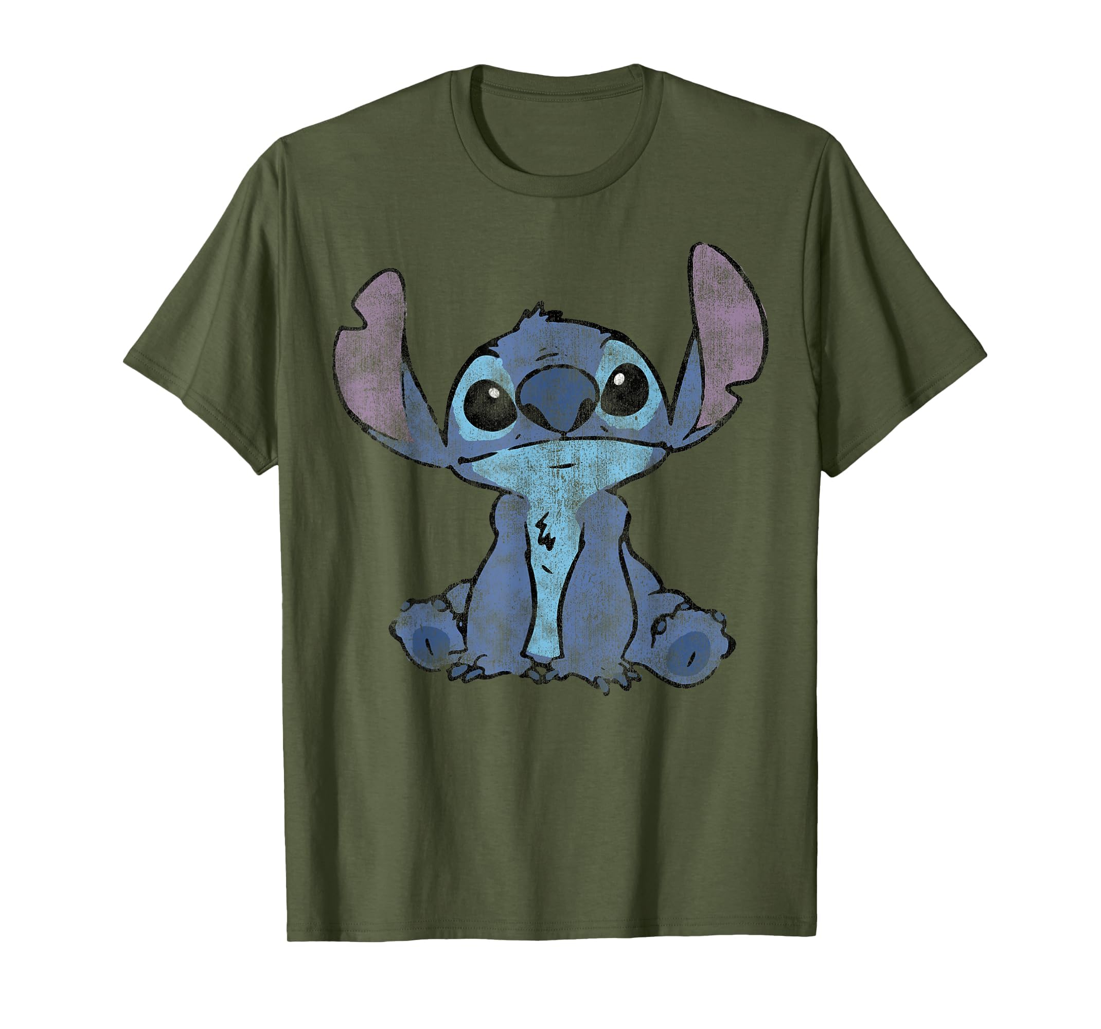 Disney Lilo &amp; Stitch Distressed Stitch Portrait T-Shirt