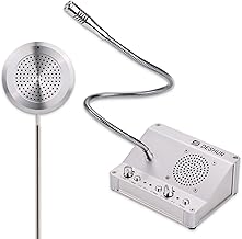 DESHUN Window intercom, Window Speakers, Dual-Way Window Counter intercom Microphone, for The Business/Bank/Office/Hospital/Station/Catering/Ticket Window to Provide Communication Solutions