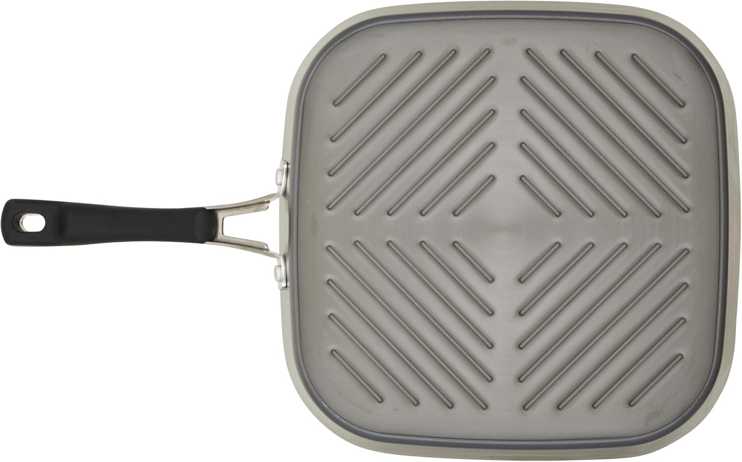 Rachael Ray Cook + Create Hard Anodized Nonstick Deep Grill Pan/Griddle, 11 Inch - Black