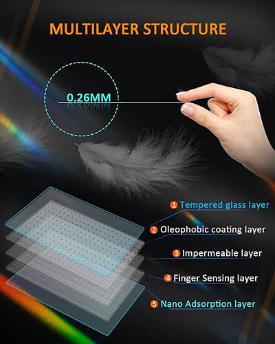 Miniatura 6 de CDEFG Protector de pantalla de vidrio templado para Chevrolet Traverse LT Cloth 2018, 2019, 2020, 2020, 2021, 2022 2023, piel LT, RS, Premier y High