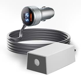 Starlink Mini adaptador para carro de 12 V com conversor step-up, mini cabo de alimentação Star Link 3FT 12V-24V para 30V Boost isqueiro adaptador de 12 volts com USB A QC 3.0, portas Tipo-C PD 45W e