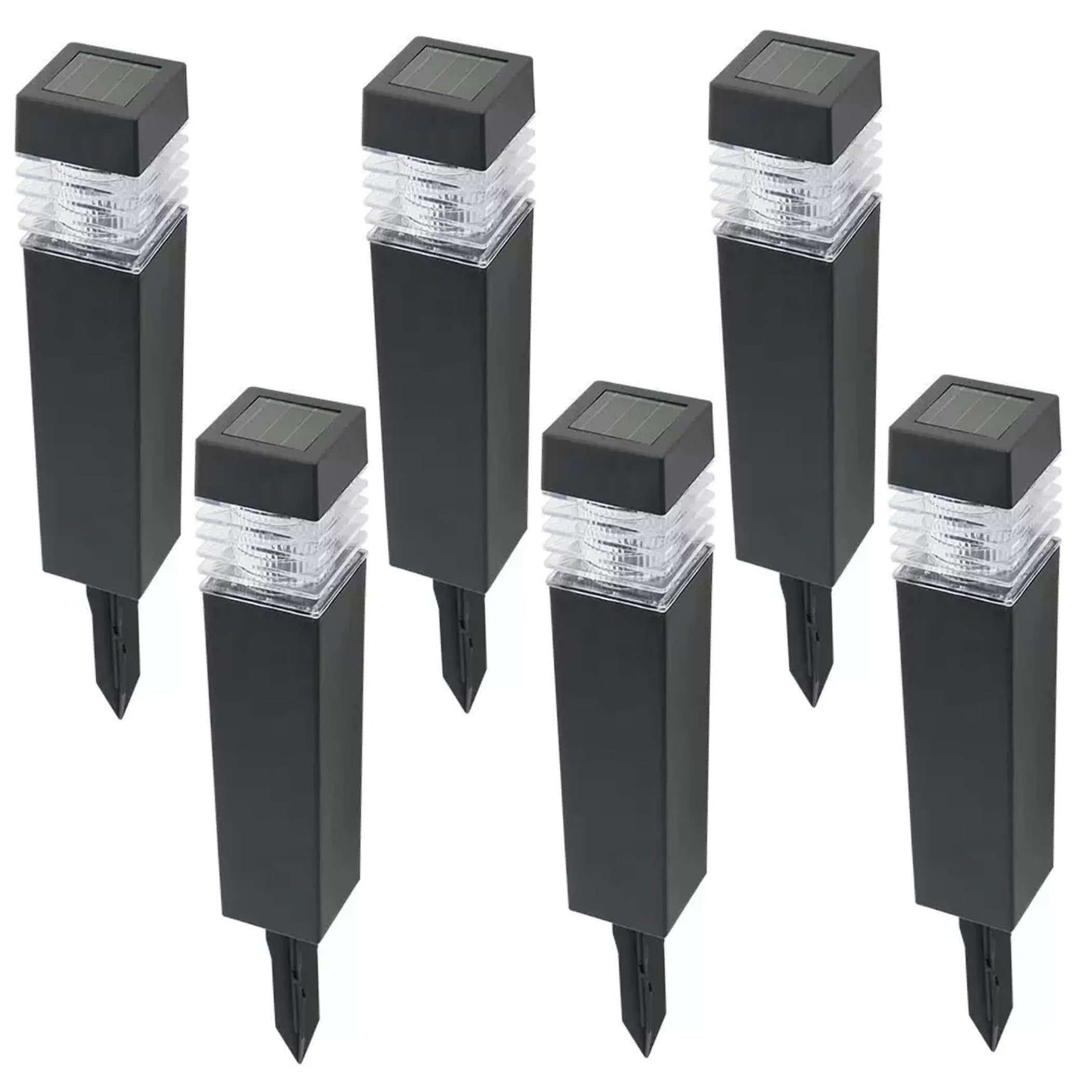 BEAHING Solar Pathway Lights Waterproof, Solar Landscape Lights Outdoor, Ip65 Waterproof LED Garden Light for Lawn Yard, Black, Outdoor Pathway