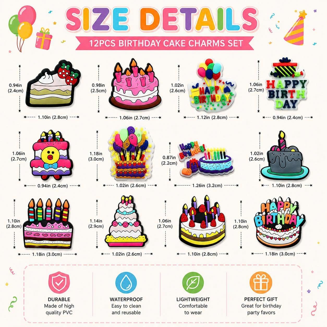 Shoe Charms Set PVC Decorative Charms for Clog Shoes, Backpacks & More – Fashion Accessories for Teens & Adults, Customizable Shoe Decoration Charms (Not a Toy, 14+)