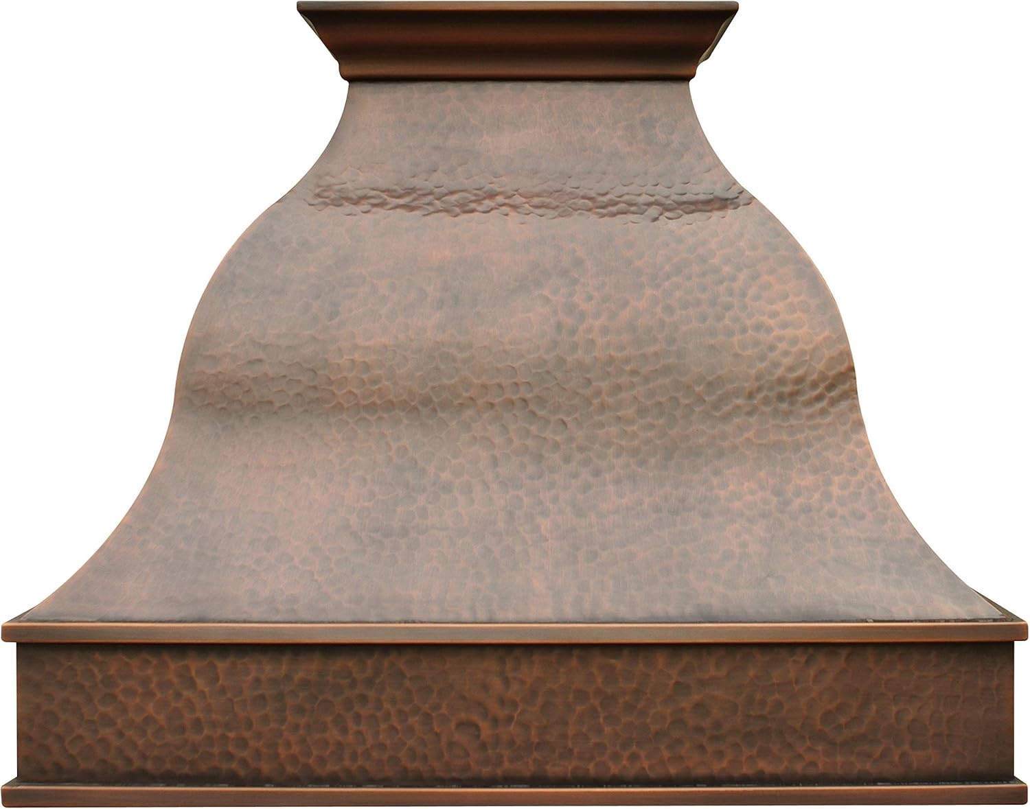 SINDA 30"Wx30"H Wall Mount Hand-Crafted Copper Range Hood for Kitchen with SUS304 Liner and Baffle Filter, Light Hammered-Antique Copper, H9LW3030