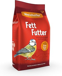 Welzhofer Fettfutter für Wildvögel 10kg – Hochenergetische Mischung mit Haferflocken, naturbelassenem Fett, Sultaninen und Erdnüssen. Ohne Zusatzstoffe. Artgerecht für das ganze Jahr. product image